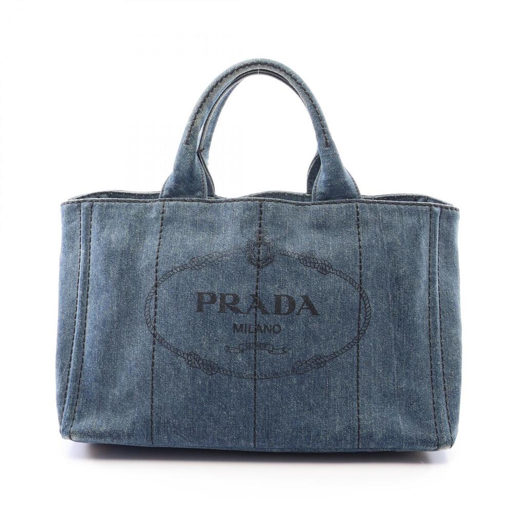 Prada Canapa Handbag denim Navy Blue